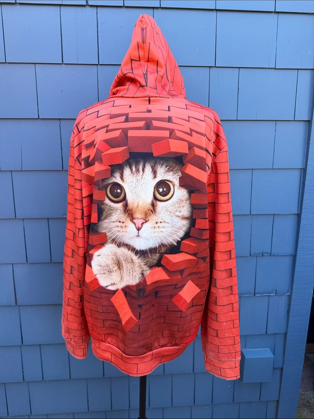 Source Unknown Red Cat Breakthrough Hooded Sweatshirt